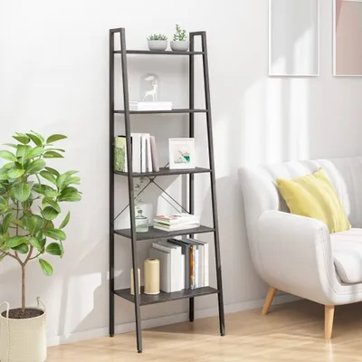 Produktbild von "im Angebot" Büroregal modern - Standregal - mit 5 Böden Schwarz 56x35x174 cm - Aktenregal CC13409