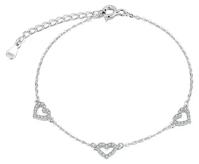 Produktbild von Heartlane – Zierliches 925 Silber Armband mit Herz-Zirkonia