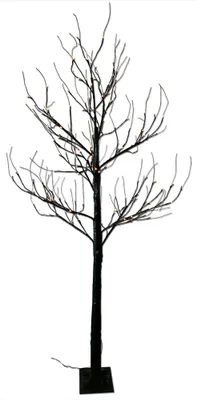 Produktbild von LED-Lichterbaum 200 cm schwarz mit beleuchteten Zweigen 168 LED warmweiß