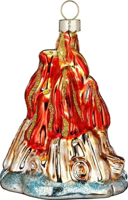 Produktbild von Christbaumschmuck Glas Camping Lagerfeuer 10cm