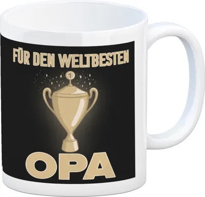 Produktbild von Für den weltbesten Opa Kaffeebecher mit Pokal