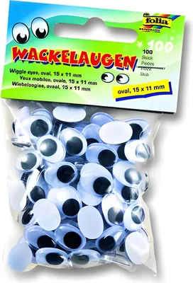 Produktbild von Wackelaugen oval 15x11mm 100 Stück