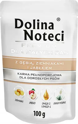 Zdjęcie produktu dla Dolina Noteci Premium z Gęsią Ziemniakami i Jabłkiem 100g Mokra Karma Dla Psów Małych Ras