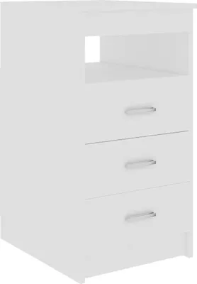 Obrázok produktu pre vidaXL Príborník so zásuvkami biely 40x50x76 cm