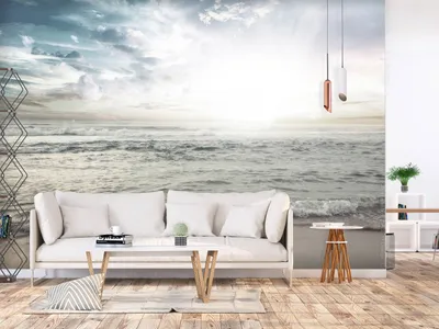 Zdjęcie produktu dla Fliżelinowa tapeta ścienna z motywem morskiego krajobrazu, fale, 400x280 cm – Nowoczesna tapeta flizelinowa, idealna do sypialni, dekoracja ścian, do przedpokoju, biura, model c-C-10034-a-a