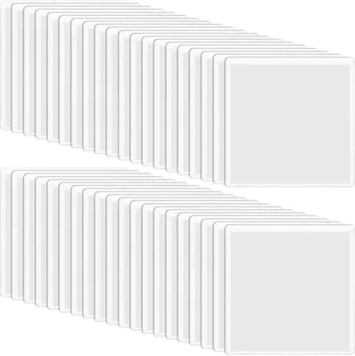 Selbstklebende Etikettenhalter 40 Stück - 7,5 x 9,5 cm - Transparent und Langlebig