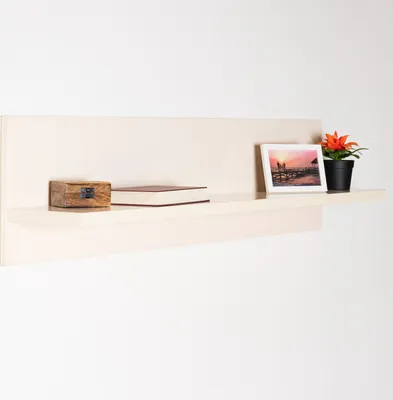 Produktbild von Hängeregal / Wandregal Garim 41, Farbe: Beige Hochglanz - 30 x 120 x 21 cm (H x B x T)
