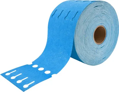 Image de CombiCraft étiquettes à boucle Tyvek bleues - 250 x 25 mm - 1500 étiquettes sur rouleau