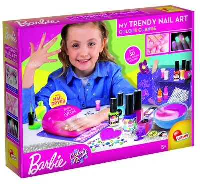 Image de Lisciani 102747 - Barbie - Trendy Nail Art vernis à ongles vernis à ongles Fashion DIY séchoir à ongles