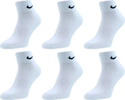 Produktbild von 6 Paar - Nike - Everyday Cushioned Quarter Socken - weiß - Größe: 42-46 - Knöchelhoch