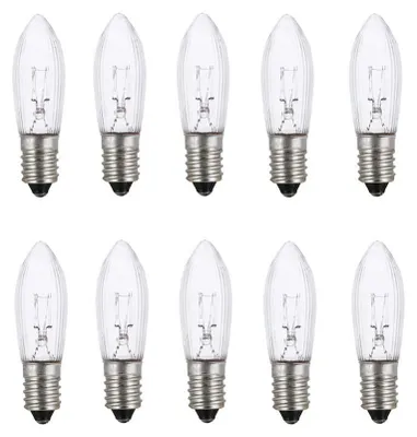 Ersatzlampen E10 7V 3W Glühlampen 2700K 30lm 15er-Pack