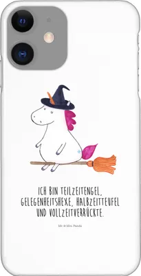 Produktbild von Mr. & Mrs. Panda Iphone 11 Handyhülle Einhorn Hexe - Weiß - Geschenk, Hülle, Frau, Einhörner, Unicorn, Teufel, Handy Schutzhülle, Cover, Pro