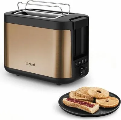 Produktbild von TEFAL Toaster | TT430G10 Coppertinto | Anzahl Schlitze 2 | Gehäusematerial Edelstahl | Gold