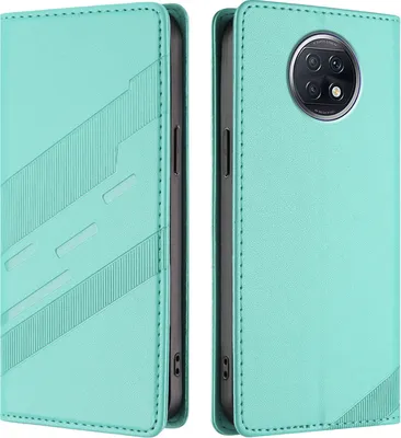 Obrázek produktu pro Pouzdro pro Xiaomi Redmi Note 9T,Polyuretankožené peněženkové pouzdro s přihrádkou na karty a funkcí stojánku Türkis