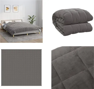 Produktbild von vidaXL Gewichtsdecke Grau 200x220 cm 13 kg Stoff - Gewichtsdecke - Gewichtsdecken - Beschwerte Decke - Decke