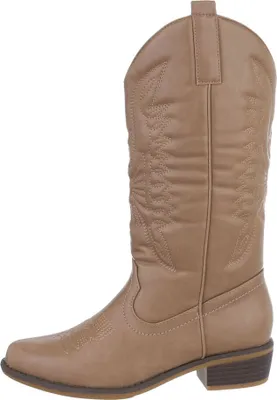 Produktbild von Ital-Design Damen Stiefel Flache Stiefel  Lederoptik Western- & Bikerstiefel 87475098 Hellbraun Gr.  38