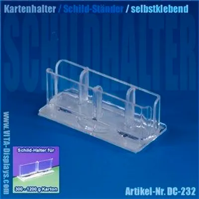 Produktbild von Schildhalter 59mm / Steckschlitz (selbstklebend) (10 Stück)