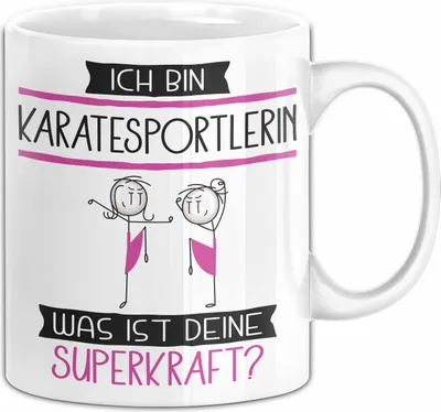 Produktbild von Karatesportlerin Geschenk Tasse Ich Bin Karatesportlerin Was Ist Deine Superkraft Geschenkidee Lustig Geburtstag Weihnachten (Weiß)