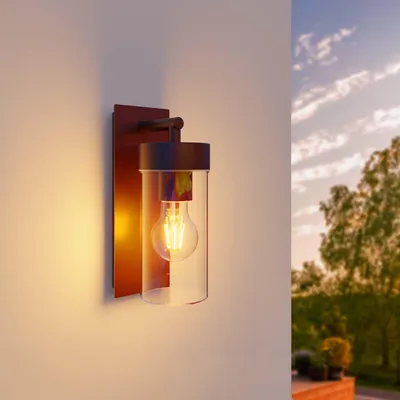 Produktbild von Ledvion - LED Wandleuchte, Braun, E27 Fassung, IP44, Aluminium