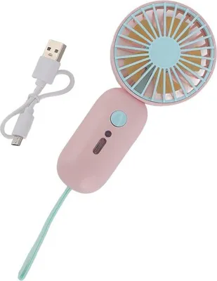 Obrázok produktu pre Malý prenosný ručný ventilátor, ružový