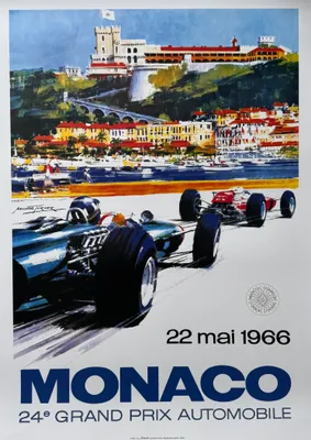 Productafbeelding van Monaco - Grand Prix 1966 - Poster/affiche, 50x70 cm