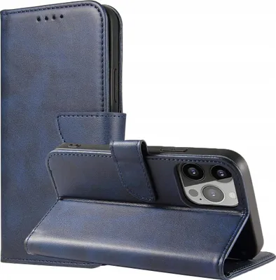 Image de Magnet Case Elegant Case with Flap and Stand Function Iphone 14 Plus Blue