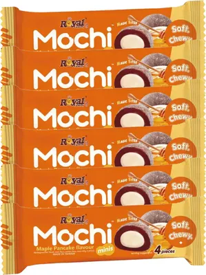 Produktbild Royal Family Mochi Maple Pancake Snack Riegel Soft Chewy 40g 6er Pack