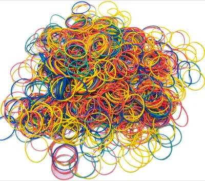 520 bunte Gummibänder, 38 mm, stark, dehnbar, für Büro & Basteln