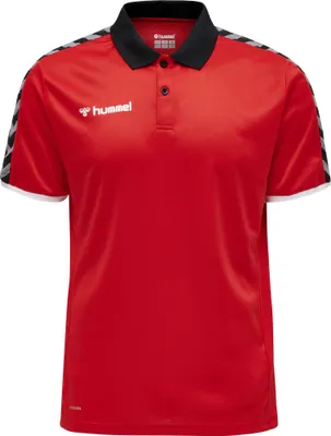 Productafbeelding van HUMMEL AUTHENTIC FUNCTIONAL Heren sportpolo, rood/zwart, rood/zwart, maat S