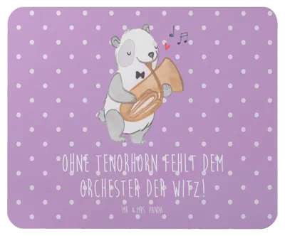 Produktbild von Mr. & Mrs. Panda Mauspad Tenorhorn Witz - Lavendeltraum - Geschenk, Instrument, pc mausunterlage, Musiker, Brassband, Mouse Pad, Musik, computer, Lernen, mousematte