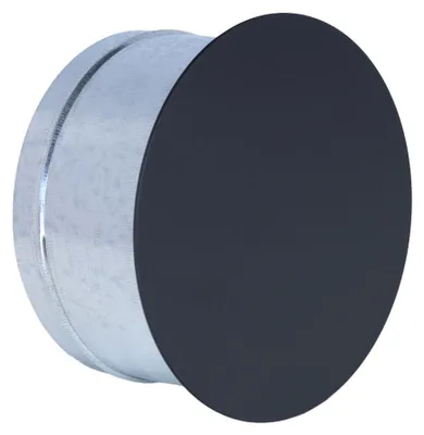 Produktbild von Putzdeckel rund, Ø 125 mm, Frontplatte Ø 145 mm, schwarz