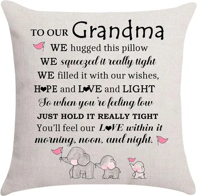 Productafbeelding van Voor oma, Nana geschenken Nanny geschenken grootmoeder geschenken oma geschenken van kleindochter kleinzoon oma kussensloop kussensloop gooien