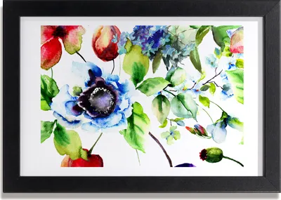 Produktbild von Bild 30x20 MDF-Rahmen, Wandkunst Frühlingsblumen