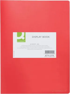 Immagine prodotto di Q-Connect® KF01250 Libro espositore - 20 buste, copertina in PP, 450 mym, rosso