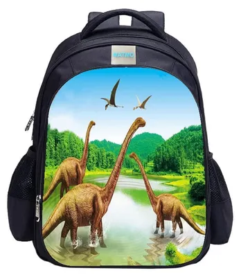 Obrázok produktu pre Detský batoh s motívom dinosaura, výška 42 cm, vodeodolný, vhodný pre chlapcov aj dievčatá