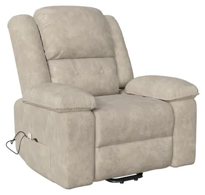 Image de Fauteuil de massage, 8 moteurs, fonction chauffante, beige, une place