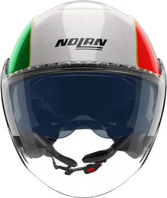 Image de Casque jet Nolan N20-2 Visor Tricolore 346 blanc / vert / rouge XL