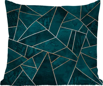 Produktbild von MuchoWow® Outdoor Kissen - Steine - Gold - Luxus - Muster - Abstrakt - 60x60 cm - Wetterfest - Lounge Kissen - Dekoration - Schlaf Kissen
