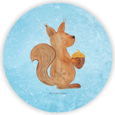 Produktbild von Mr. & Mrs. Panda Kühlschrankmagnet Eichhörnchen Weihnachtszeit - Eisblau - Geschenk, Weihnachten, magnet für magnettafel, Weihnachtsgruß, pinwand, Frohe, kühlschrank