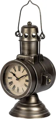 Produktbild von formano Metall Standuhr Vintage im Grubenlampen Design Tischuhr 32 cm Industrial
