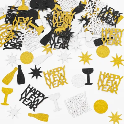 Glitter-Sterne-Konfetti 200 Stück Gold/Silber 1,5–2 cm