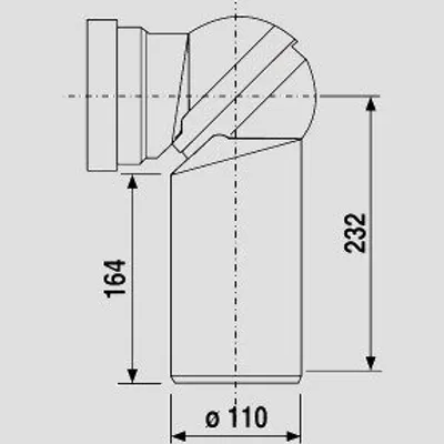 Produktbild von SANIT 58.107.01..0000 WC-Universalanschluss 0-90Gr DN100