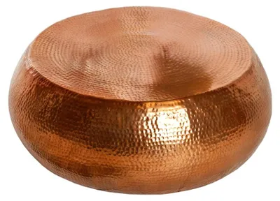 Image de Table basse TRIANE cuivre 80 cm – Aluminium martelé design brillant