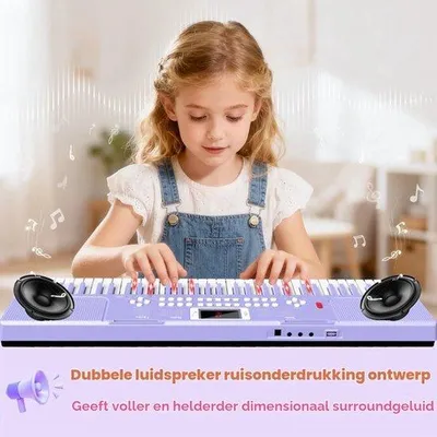 Produktbild von Tastatur für Klavier mit 61 Tasten, digitale Klaviertastatur für Kinder