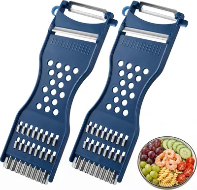 Produktbild von Multifunktionaler 6-in-1 Sparschäler, 2 Stück aus Edelstahl