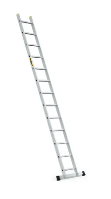 Immagine prodotto di Drabest - Scala d'uscita - 13 pioli, portata 150 kg, scala in alluminio 1x13 gradini, scala d'appoggio professionale