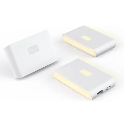 Produktbild von LED Nachtlicht mit Bewegungsmelder, 3er Set, USB Aufladbar, 3 Modi (Auto/ON/OFF), 2700K Warmweiß für Schlafzimmer