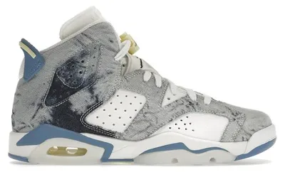 Image de Jordan 6 Retro, modèle "Washed Denim" (2022) (taille enfant/adolescent) - Pointure européenne 40