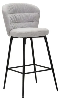 Produktbild von FURNLUX Barhocker Losanna Grau 52cm (2 Stück) / Hauptfarbe: Grau / Abmessungen: 52 x 108 x 59 cm