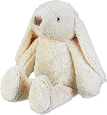 Productafbeelding van Famanu deurstopper, konijn, zacht, geschikt voor zachte vloeren - 22 x 21 x 24 cm - voor binnendeuren, kinderkamer - crème